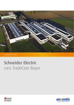 Schneider Electric runs TradeCore Buyer