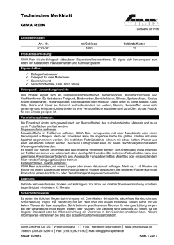Technisches Merkblatt GIMA REIN