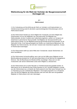PDF Wahlordnung für die Wahl der Vertreter der