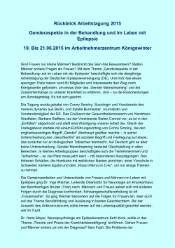 Rückblick Arbeitstagung 2015 - Deutsche Epilepsievereinigung