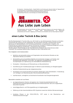 einen Leiter Technik & Bau (w/m)