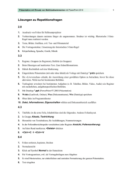 Lösungen Repetitionsfragen