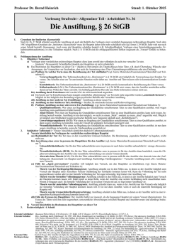 Die Anstiftung, § 26 StGB