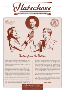 Speisekarte - Flatschers