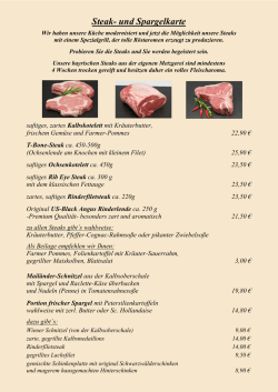 Steak- und Spargelkarte