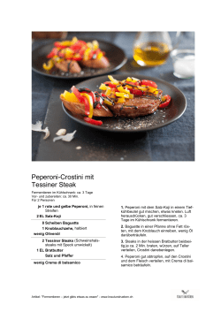 Peperoni-Crostini mit Tessiner Steak