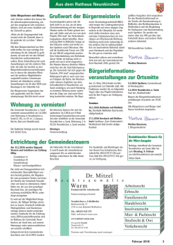 Gru&szlig;wort der B&uuml;rgermeisterin Wurm Entrichtung der