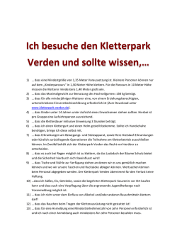 Ich besuche den Kletterpark Verden und sollte wissen,…