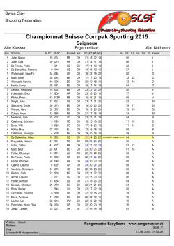 Championnat Suisse Compak Sporting 2015