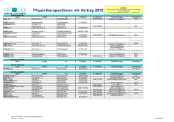 PhysiotherapeutInnen mit Vertrag 2016