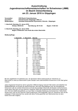 JMM Bezirksfinale Ostw&uuml;rttemberg in G&ouml;ppingen