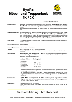 HydRo M&ouml;bel- und Treppenlack 1K / 2K