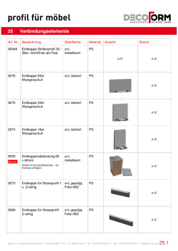 profil für möbel - deco-form Kunststofftechnik GmbH