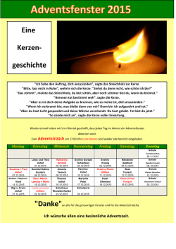 Eine Kerzen- geschichte - Landschaftspark Binntal
