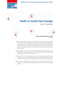 Youth in South East Europe - Bibliothek der Friedrich-Ebert