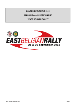 Sonder-Reglement - East Belgian Rally