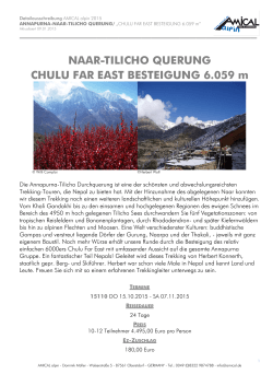 NAAR-TILICHO QUERUNG CHULU FAR EAST BESTEIGUNG