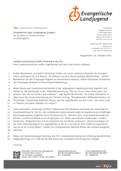 Pressebericht über vergangenes Ereignis Pappenheim, 26. Oktober