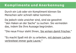 lernkarte Komplimente und Anerkennung