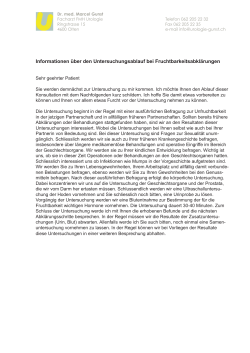 Infoblatt - Urologie