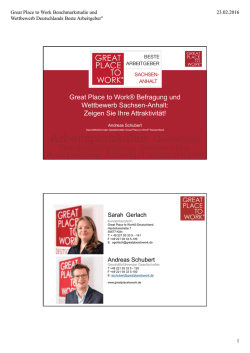 Great Place to Work&reg; Befragung und Wettbewerb Sachsen