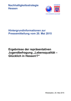 Hintergrundpapier zur PM 166 - Nachhaltigkeitsstrategie Hessen