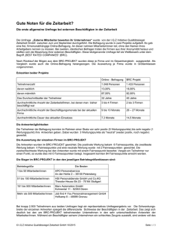 Gute Noten f&uuml;r die Zeitarbeit?