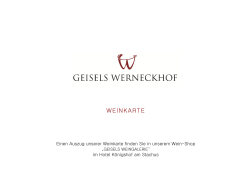 weinkarte - Geisels Werneckhof