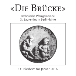 Januar 2016 - der katholischen Pfarrgemeinde St. Laurentius Berlin
