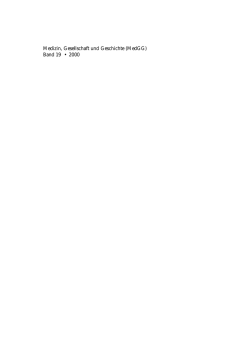 Jahrgang 19, 2000  - Institut f&uuml;r Geschichte der Medizin