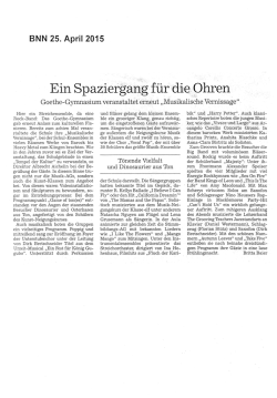 Ein Spaziergang für die9hren - Goethe
