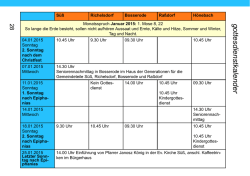 Gottesdienstplan