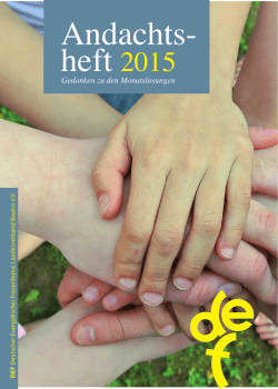 Andachts- heft 2015 - Deutscher Evangelischer Frauenbund