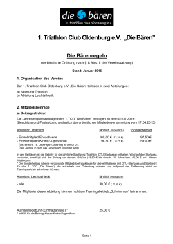 1. Triathlon Club Oldenburg ”Die Bären”