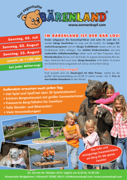 IM B&Auml;RENLAND IST DER B&Auml;R LOS! www.sonnenkopf.com