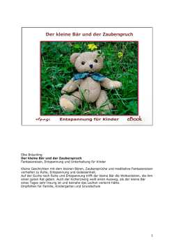 Elke Bräunling Der kleine Bär und der Zauberspruch Fantasiereisen