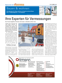 Ihre Experten f&uuml;r Vermessungen