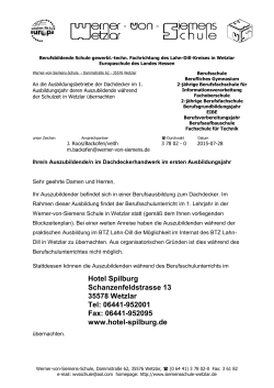 Informationen für Dachdecker 2 - Werner-von-Siemens