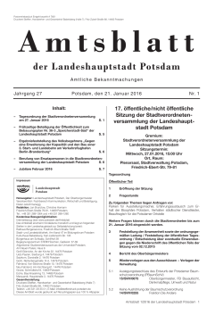 Amtsblatt 1/2016 - Landeshauptstadt Potsdam