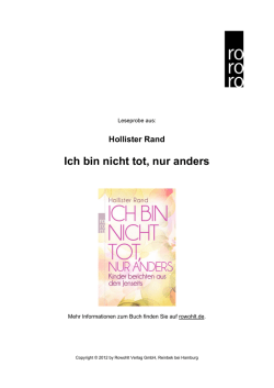 Ich bin nicht tot, nur anders