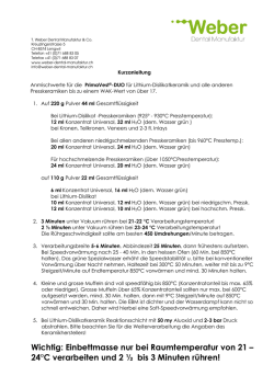 PrimaVest-DUO Kurzanleitung f&uuml;r Presskeramik