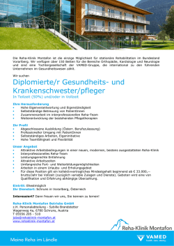 Diplomierte/r Gesundheits- und Krankenschwester/pfleger