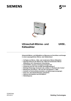 Ultraschall-Wärme- und Kältezähler UH50..