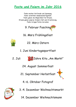 Feste und Feiern 2016