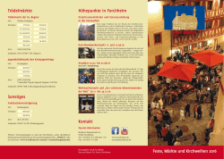 Feste, M&auml;rkte und Kirchweihen 2016