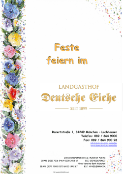 Feste feiern im - Deutsche Eiche