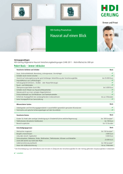 Hausrat auf einen Blick