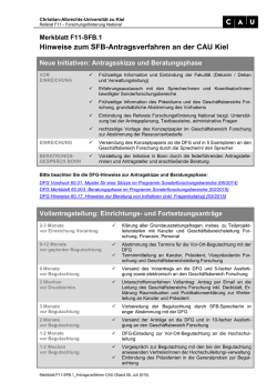 Hinweise zum SFB-Antragsverfahren ()
