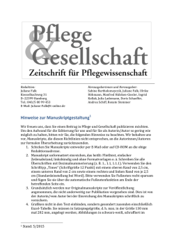 Hinweise zur Manuskriptgestaltung