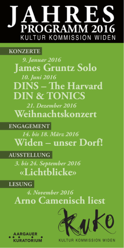 Jahresprogramm Kuko 2016